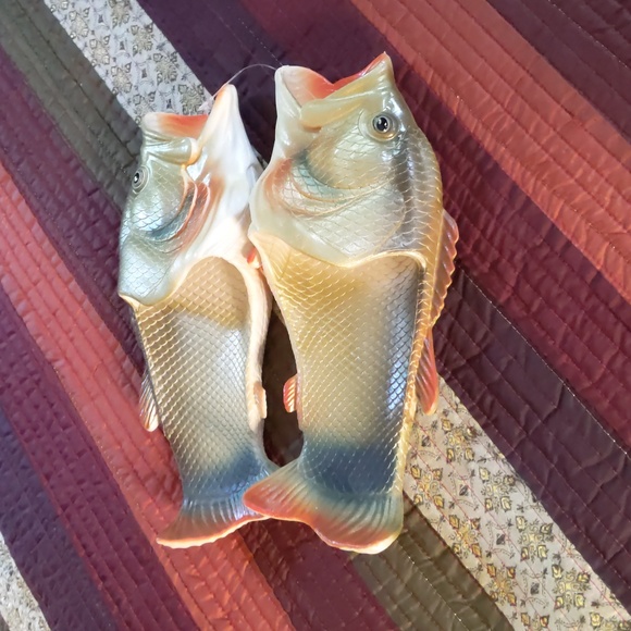 CMW* "Fish Flops" 44/45 pool, sauna, shower, camp or fun slip on sandal unisex - Picture 6 of 11